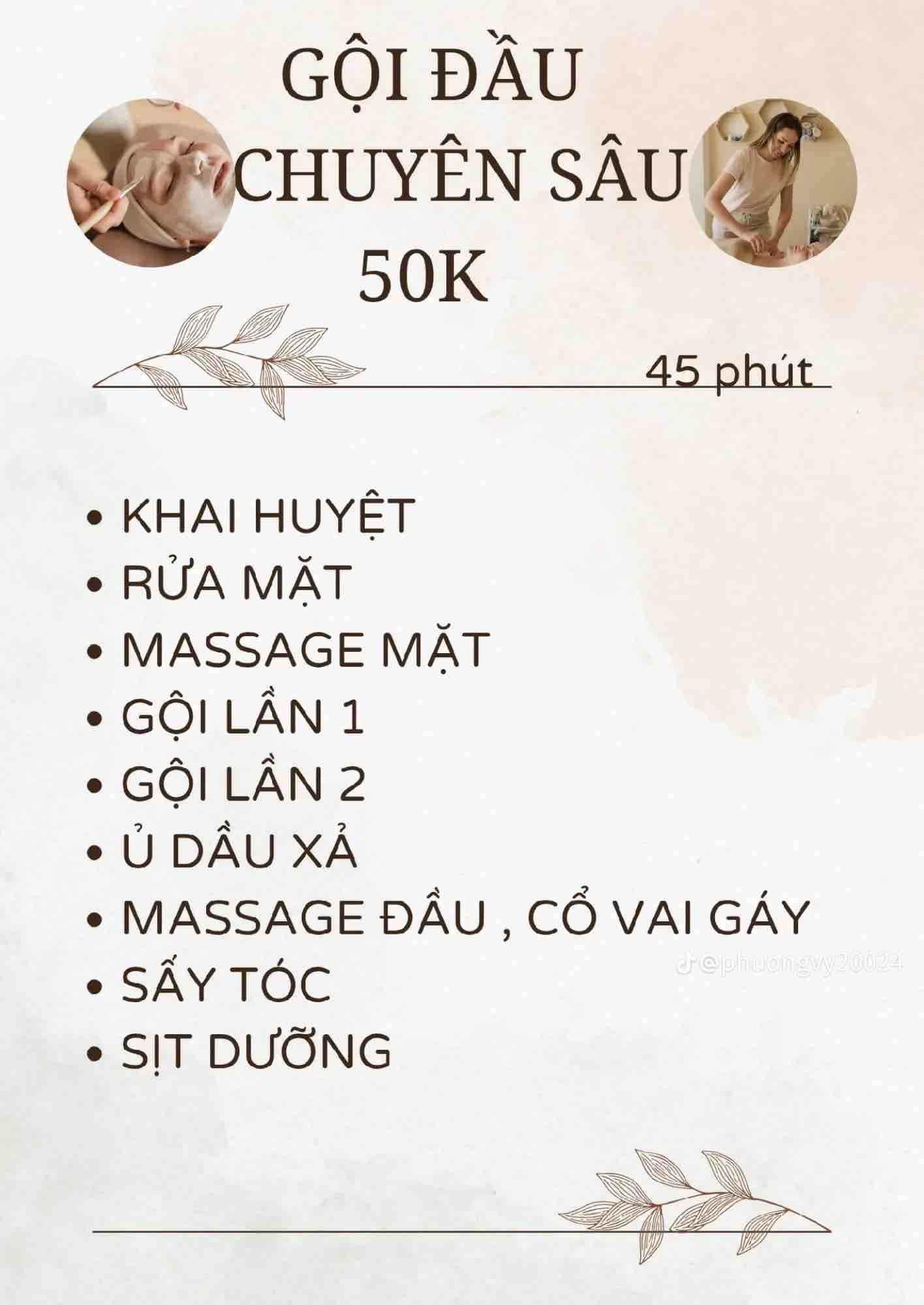 Trải Nghiệm Gội Đầu Chuyên Sâu Chỉ 50K – Thư Giãn Trọn Vẹn Trong 45 Phút